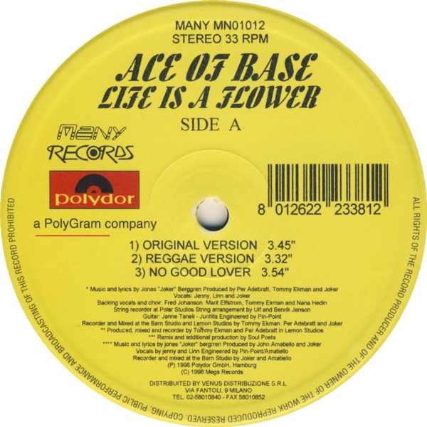 Ace Of Base ‎– Life Is A Flower