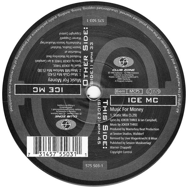 ICE MC ‎– Music For Money