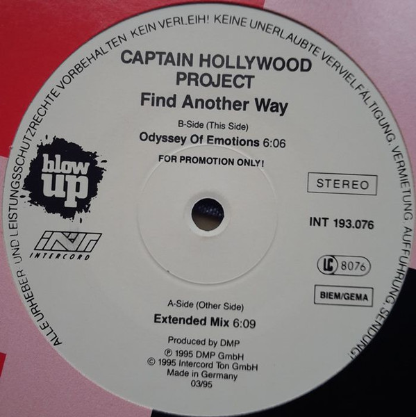 Captain Hollywood Project ‎– Find Another Way