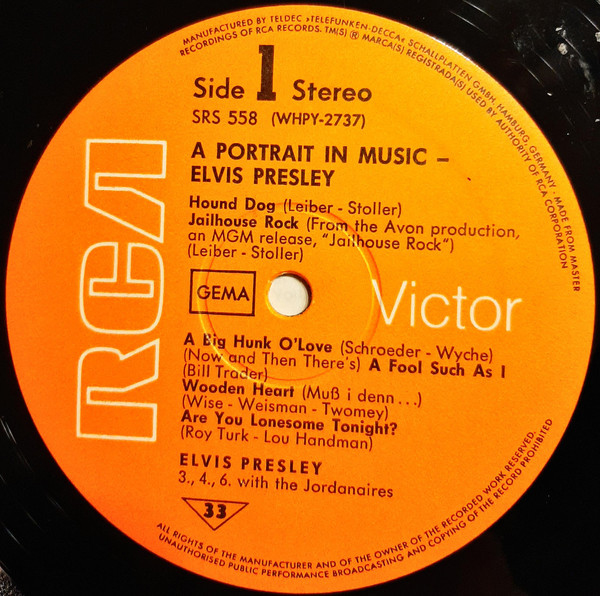 Elvis Presley ‎– A Portrait In Music