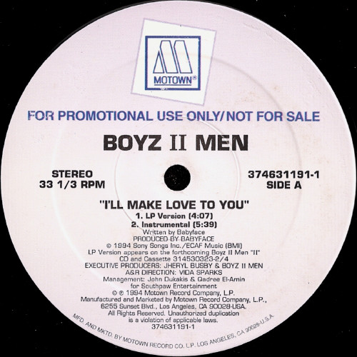 Boyz II Men ‎– I'll Make Love To You