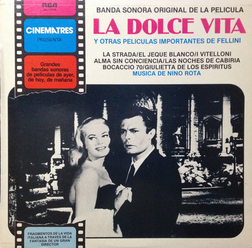Nino Rota ‎– La Dolce Vita Y Otras Peliculas Importantes De Fellini